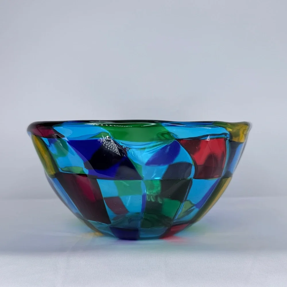Mid-Century, Signed, Pezzato Murano Glass Bowl - Picture 1 of 11